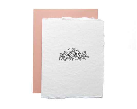 Rose Letterpress Greeting Card