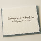 Wishing You Two a Day of Love and Happy Memories Greeting Card
