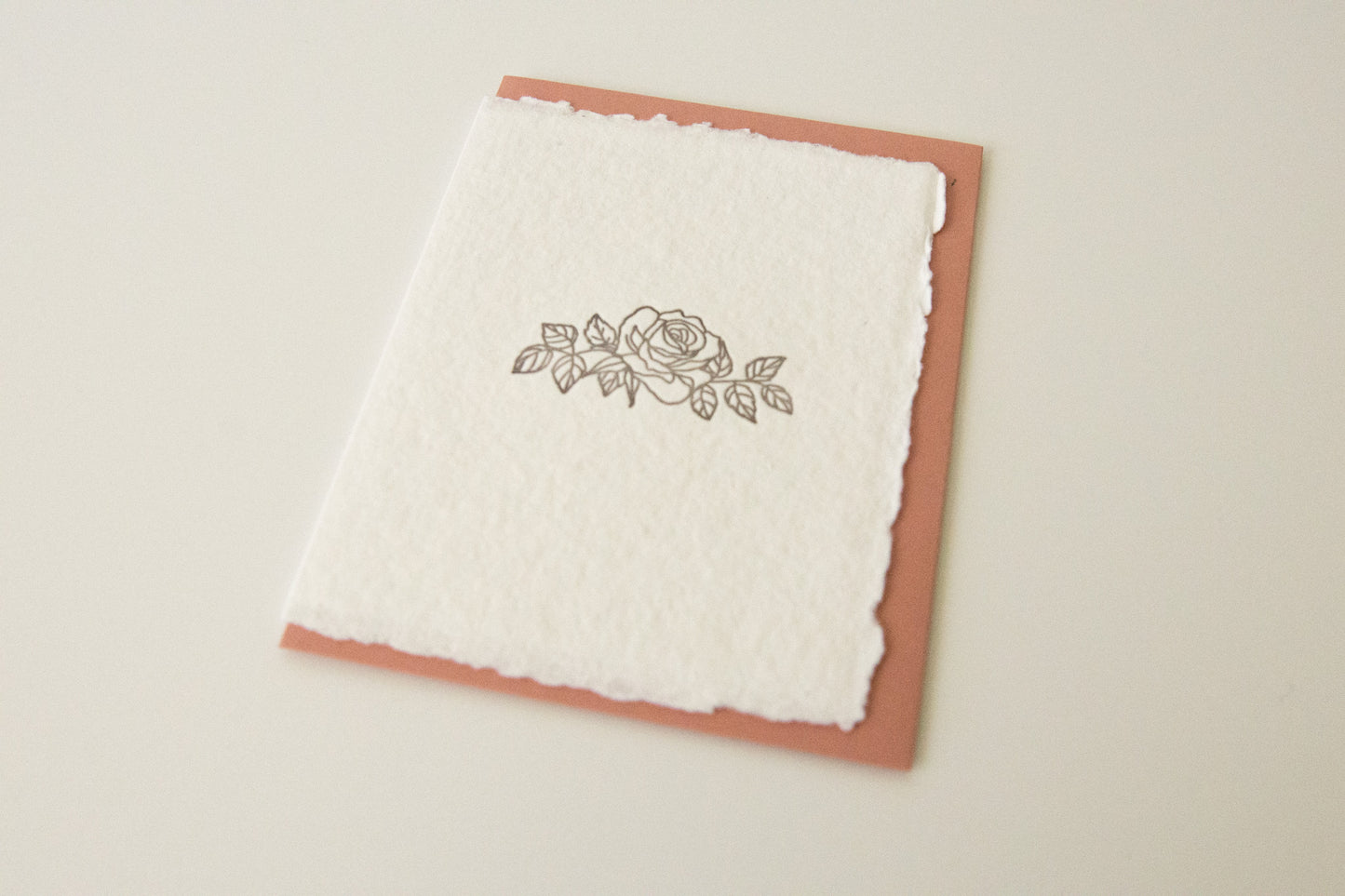 Rose Letterpress Greeting Card