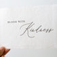 Bloom with Kindness Letterpress Art Print