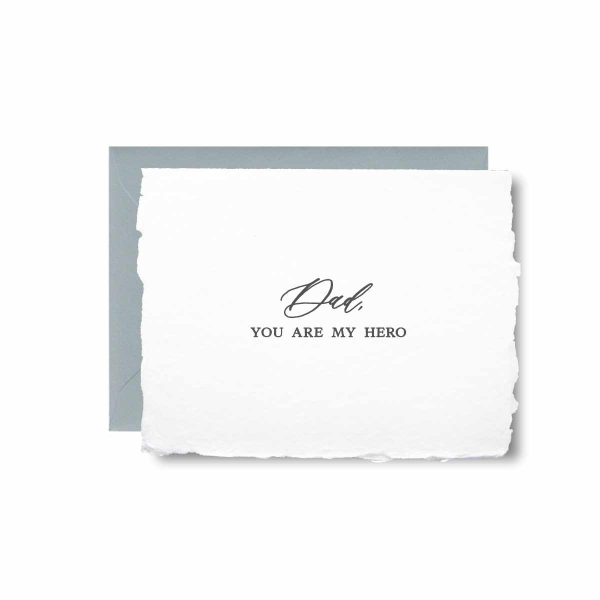 Dad, You Are My Hero Letterpress Card