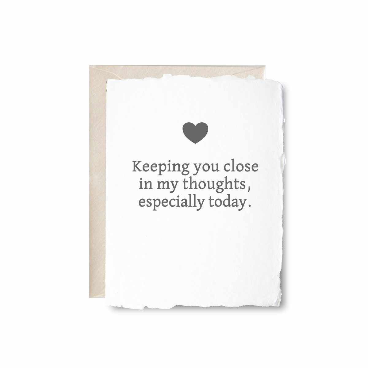 Keeping You Close In My Thoughts Letterpress Card