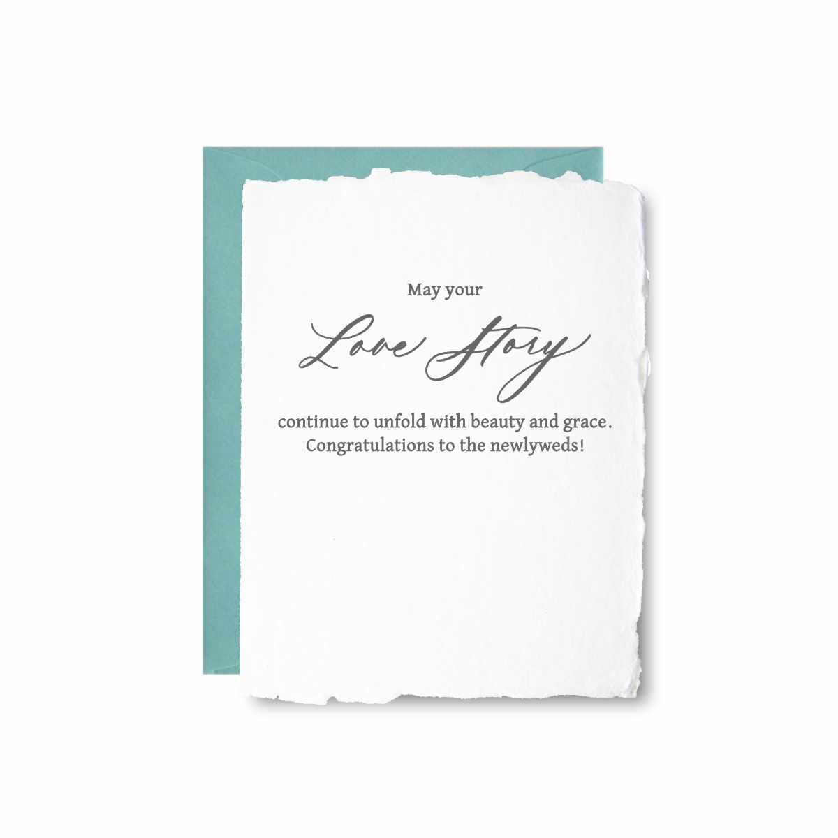 May Your Love Story Continue To Unfold Letterpress Card