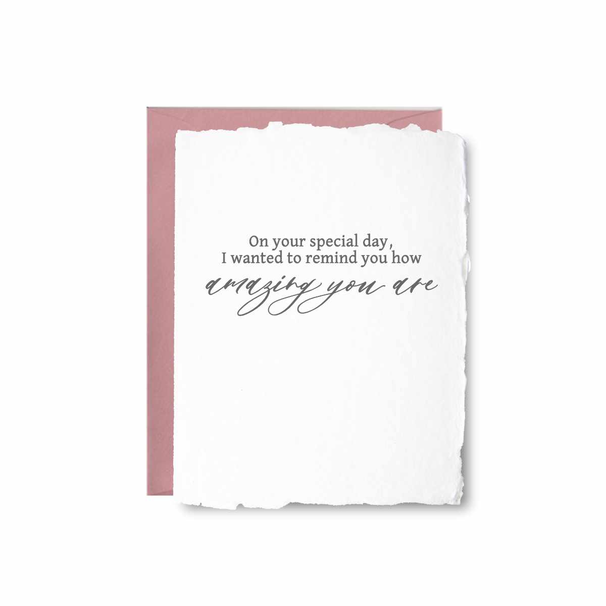 On Your Special Day Letterpress Card