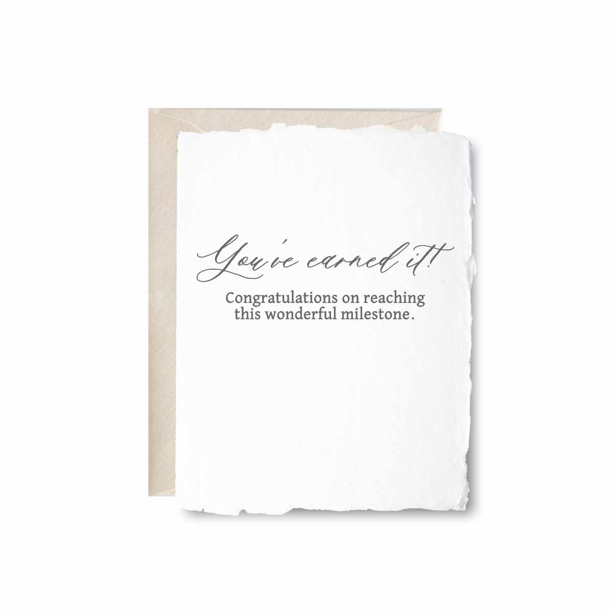 You’ve Earned It Letterpress Card